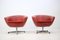 Vintage Red Swivel Chairs by Miroslav Navrátil, 1970s, Set of 4 1
