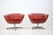 Vintage Red Swivel Chairs by Miroslav Navrátil, 1970s, Set of 4, Image 1