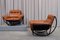 Leather & Steel Armchairs by Lennart Bender for Wilo, 1968, Set of 2 10