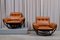 Leather & Steel Armchairs by Lennart Bender for Wilo, 1968, Set of 2 2