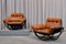 Leather & Steel Armchairs by Lennart Bender for Wilo, 1968, Set of 2 1