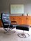 Mid-Century Leather & Chrome Lounge Chair & Ottoman from Ekornes, 1970s, Image 4
