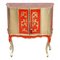 Antique Gold Leaf & Red Lacquer Sideboard from Fratelli Ugolini 1