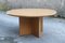 Vintage French Round Oak Coffee Table 1