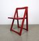 Vintage Red Folding Chair by Aldo Jacober for Alberto Bazzani, Image 3