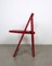 Chaise Pliante Vintage Rouge par Aldo Jacober pour Alberto Bazzani 8