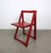 Chaise Pliante Vintage Rouge par Aldo Jacober pour Alberto Bazzani 1