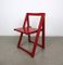 Vintage Red Folding Chair by Aldo Jacober for Alberto Bazzani, Image 1