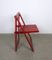 Chaise Pliante Vintage Rouge par Aldo Jacober pour Alberto Bazzani 6