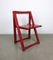 Sedia vintage pieghevole rossa di Aldo Jacober per Alberto Bazzani, Immagine 5