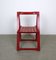 Chaise Pliante Vintage Rouge par Aldo Jacober pour Alberto Bazzani 4
