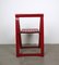 Chaise Pliante Vintage Rouge par Aldo Jacober pour Alberto Bazzani 7