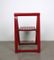 Sedia vintage pieghevole rossa di Aldo Jacober per Alberto Bazzani, Immagine 7