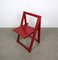 Chaise Pliante Vintage Rouge par Aldo Jacober pour Alberto Bazzani 2