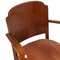 Italian Walnut & Velvet Bridge Chairs by Gaetano Borsani, 1930s, Set of 2 8