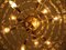 Lámpara de araña brutalista Mid-Century grande de latón dorado y cristal de Palwa, años 60, Imagen 10