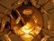 Lampadario grande Mid-Century brutalista in ottone e cristallo di Palwa, anni '60, Immagine 5