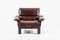Leather and Teak Lounge Chair, 1960s 11