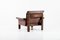 Leather and Teak Lounge Chair, 1960s 10