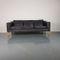 Black Leather Mogensen Style 3-Seater Sofa, 1970s 7