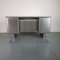 Vintage Industrial Double Pedestal Polished Steel Desk 10