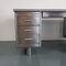 Vintage Industrial Double Pedestal Polished Steel Desk 2