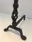 Twisted Wrought Iron Andirons, 1940s, Set of 2 11