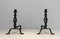 Twisted Wrought Iron Andirons, 1940s, Set of 2, Image 3