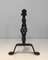 Twisted Wrought Iron Andirons, 1940s, Set of 2, Image 7