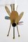 Plafón o lámpara de techo Sputnik alemana con tres brazos, años 50, Imagen 7