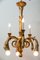Lámpara de araña vintage de madera tallada, años 30, Imagen 7