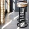 Powder-Coated Steel & Leather Diana Bar Stool by Casa Botelho, Image 18