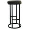 Powder-Coated Steel & Leather Diana Bar Stool by Casa Botelho, Image 1