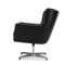 Vintage Danish Black Leather Swivel Chair by Skjold Sorensen 3