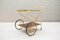 Goldener Vintage Hollywood Regency Rollwagen aus Mahagoni, 1960er 3