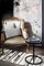 Tavolino Diana rotondo moderno in acciaio verniciato a polvere e marmo di Casa Botelho, Immagine 11