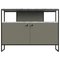 Steel, Leather & Marble Eros TV Console by Casa Botelho, Image 1