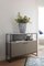 Steel, Leather & Marble Eros TV Console by Casa Botelho, Image 8