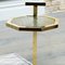 Brass Plated Gibson Martini Table with Cracked Gesso Surface by Casa Botelho 7