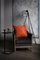 Burnt Orange Patterned Cowhide Cushion with Leather Zip Tassels by Casa Botelho 2