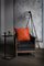Burnt Orange Patterned Cowhide Cushion with Leather Zip Tassels by Casa Botelho, Image 2