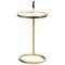 Manhattan Martini Table in Polished Brass Plated Metal & Marble by Casa Botelho 1