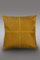 Mustard Patterned Cowhide Cushion with Suedette Back & Leather Zip Tassels by Casa Botelho 8