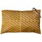 Mustard Patterned Cowhide Cushion with Suedette Back & Leather Zip Tassels by Casa Botelho, Image 1