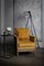 Mustard Patterned Cowhide Cushion with Suedette Back & Leather Zip Tassels by Casa Botelho, Image 2