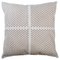 Winter White Patterned Cowhide Cushion with Leather Zip Tassels by Casa Botelho 1