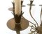 Ten-Arm Brass Chandelier, 1940s 10