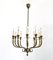 Ten-Arm Brass Chandelier, 1940s 1