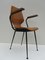 Mid-Century Armlehnstuhl aus industriellem Schichtholz von Carlo Ratti für Industria Legni Curvati 12
