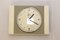 Reloj de pared electrónico de porcelana gris y beige de Junghans, años 60, Imagen 1